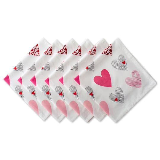 DII® Hearts Collage Print Napkins, 6ct. | 20" x 20" | Michaels®
